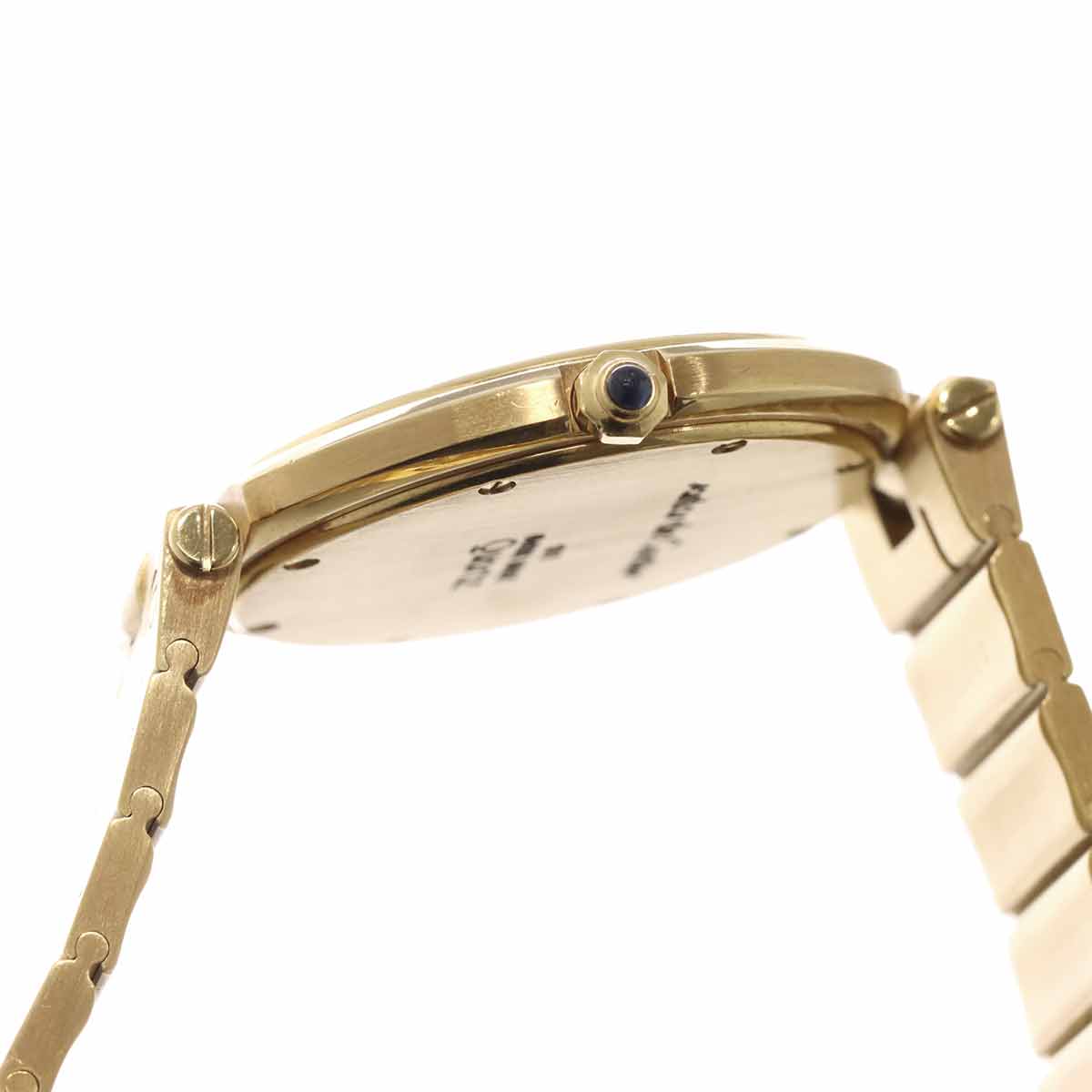 Cartier Santos Round Two Tone 750 YG Quartz White Dial Boys