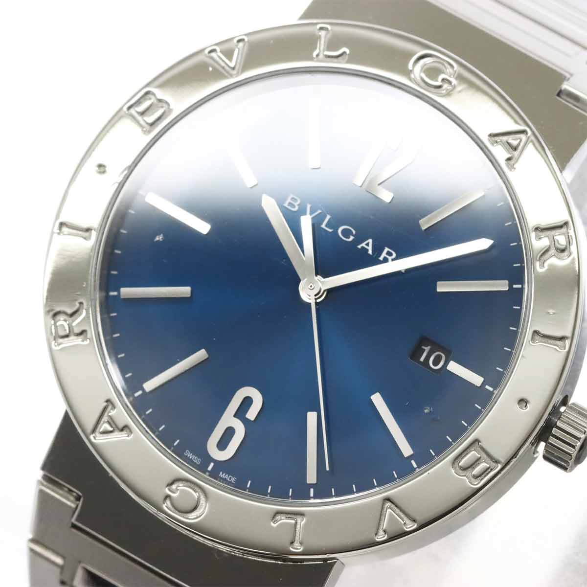 BVLGARIBVLGARI BB41S Automatic Date Blue Dial Mens Watch
