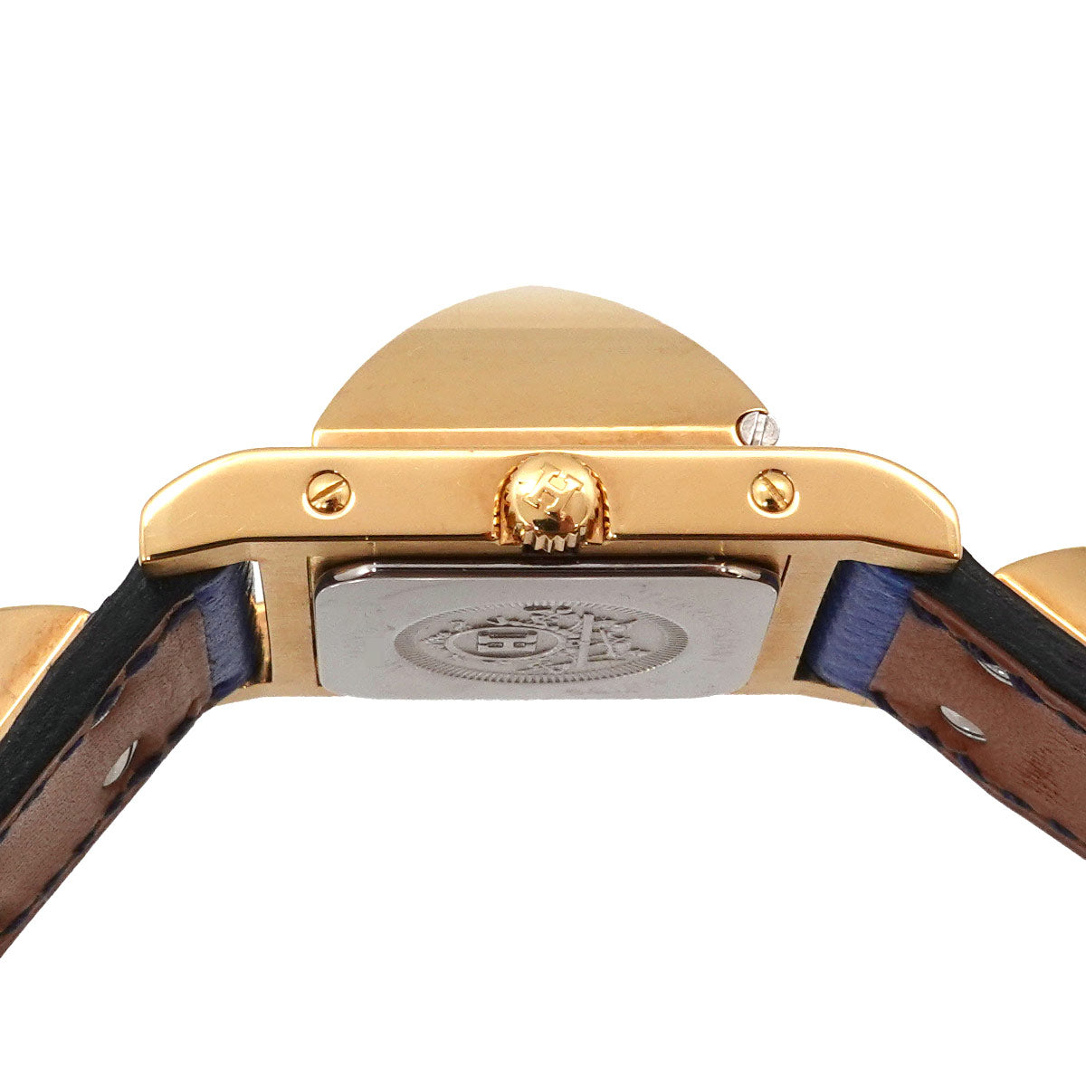 Medor Vintage pyramid Gold studs Quartz White Dial Ladies
