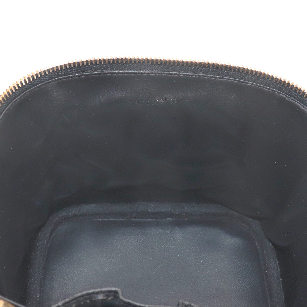 Vanity Hand Bag Leather Black A01998 Coco Logos Vintage Purse
