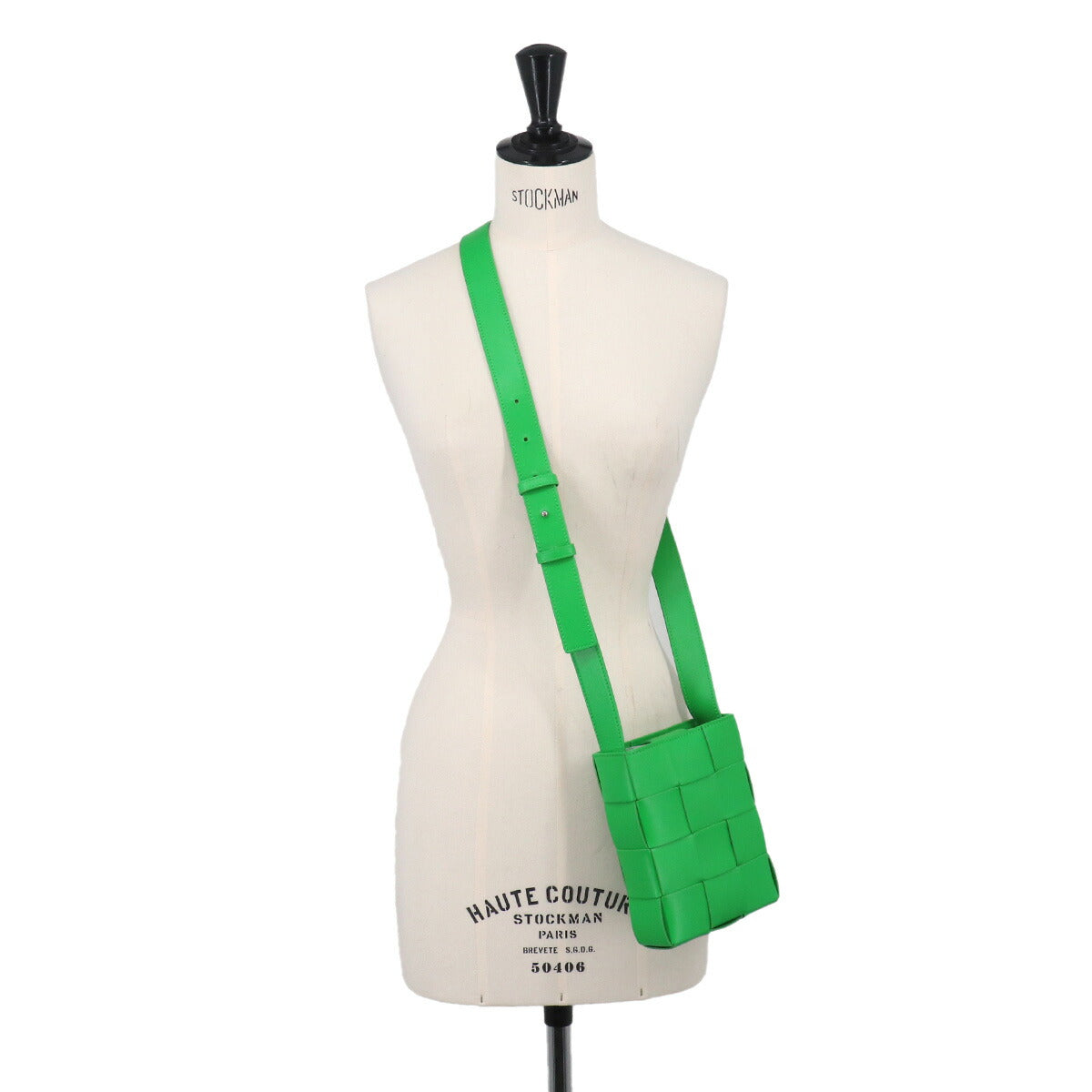 Intrecciato Mini Cassette Shoulder Bag Green 729298