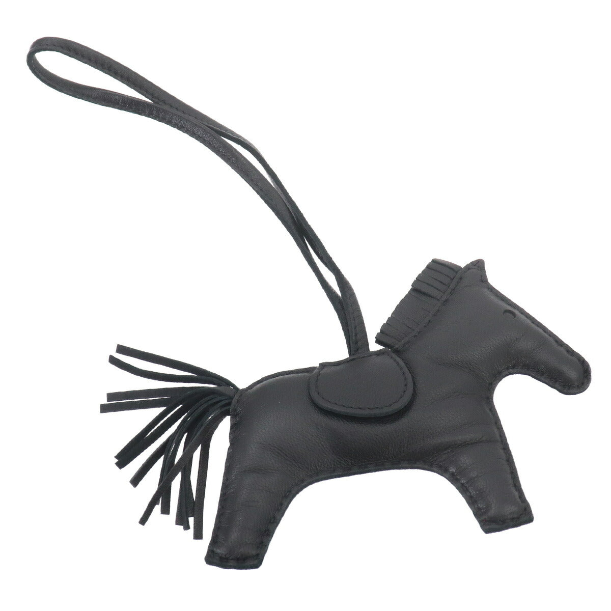 Rodeo MM Bag Charm Agneau Milo So Black Horse Accessory