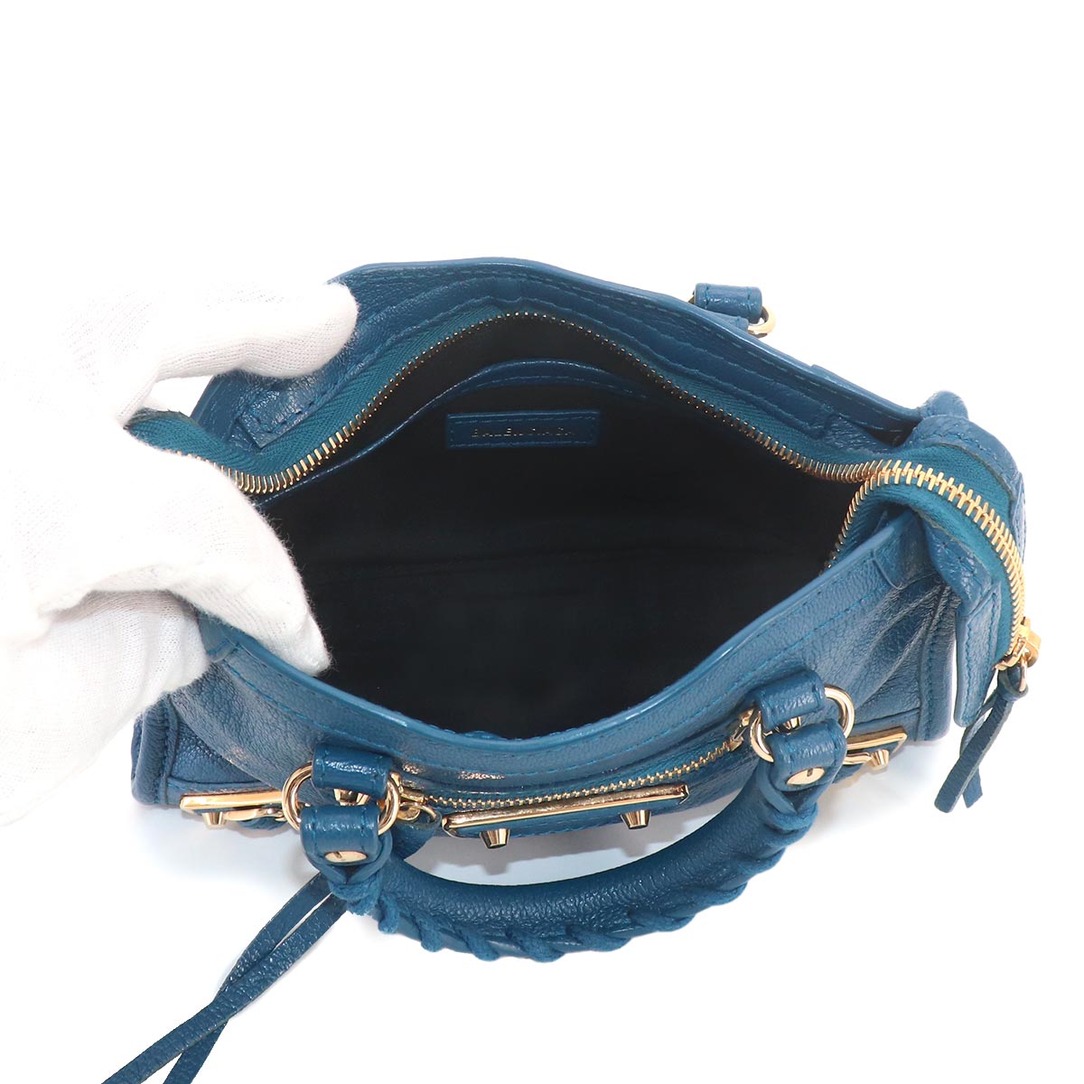 Classic Nano City 2way Hand Shoulder Bag 505982 Blue Purse