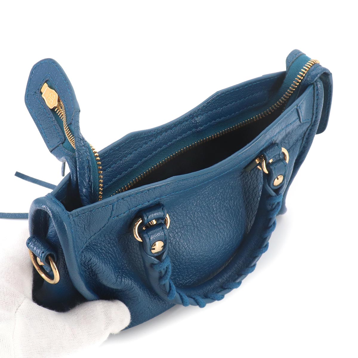 Classic Nano City 2way Hand Shoulder Bag 505982 Blue Purse