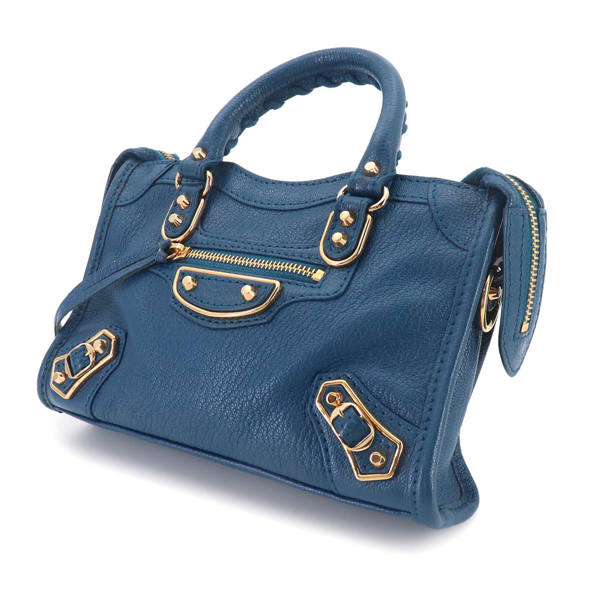 Classic Nano City 2way Hand Shoulder Bag 505982 Blue Purse