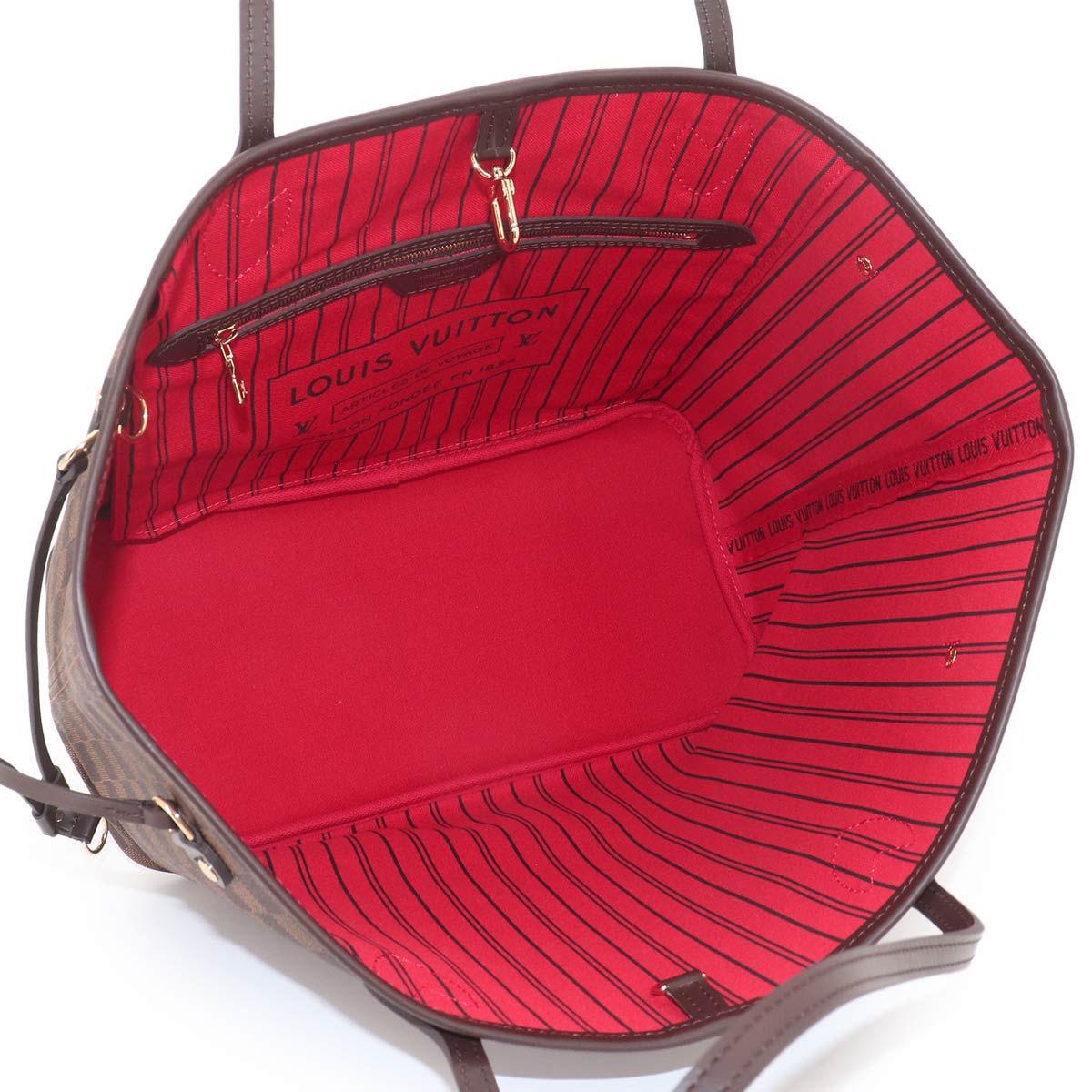 Damier Neverfull MM Tote Bag Ebene Cerise N40599 Purse