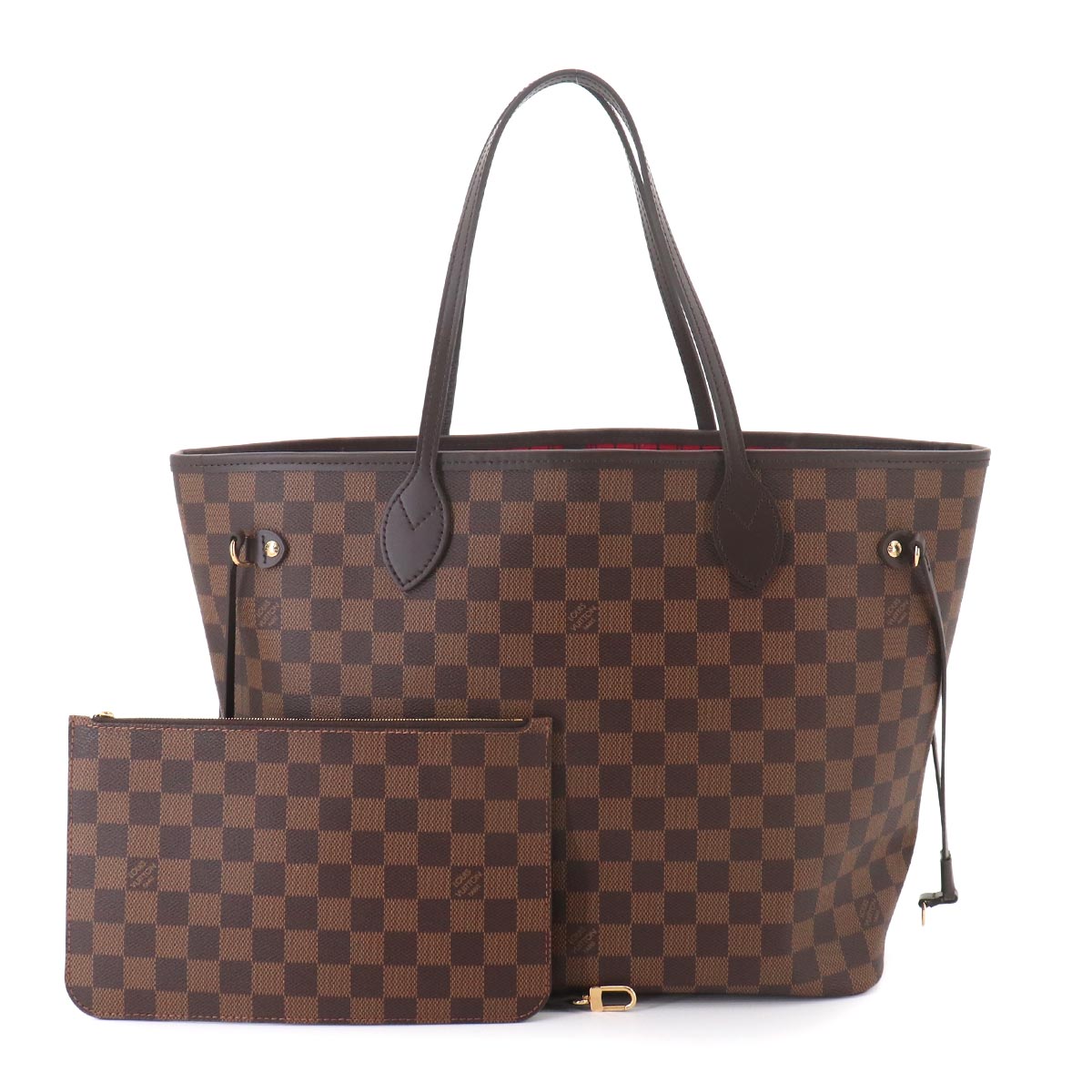Damier Neverfull MM Tote Bag Ebene Cerise N40599 Purse