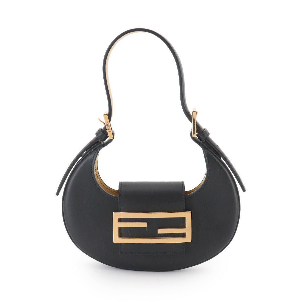 Mini Cookie Hand Bag Leather Black 8BS065