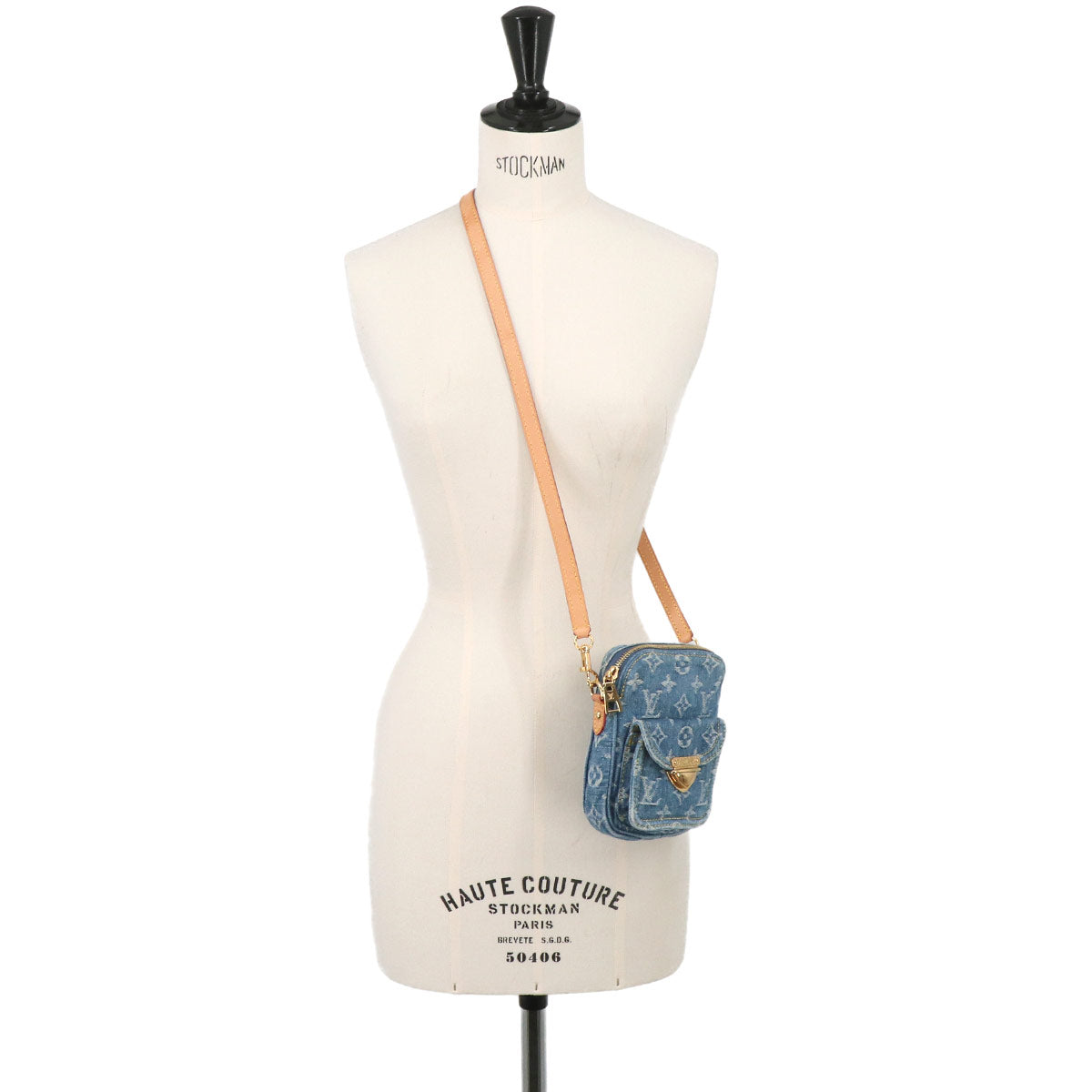 LV Remix Monogram Denim Fairfax Pochette Shoulder Bag