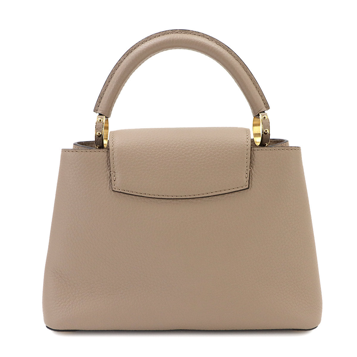 Capucines BB Hand Shoulder Bag Taurillon Leather Galet