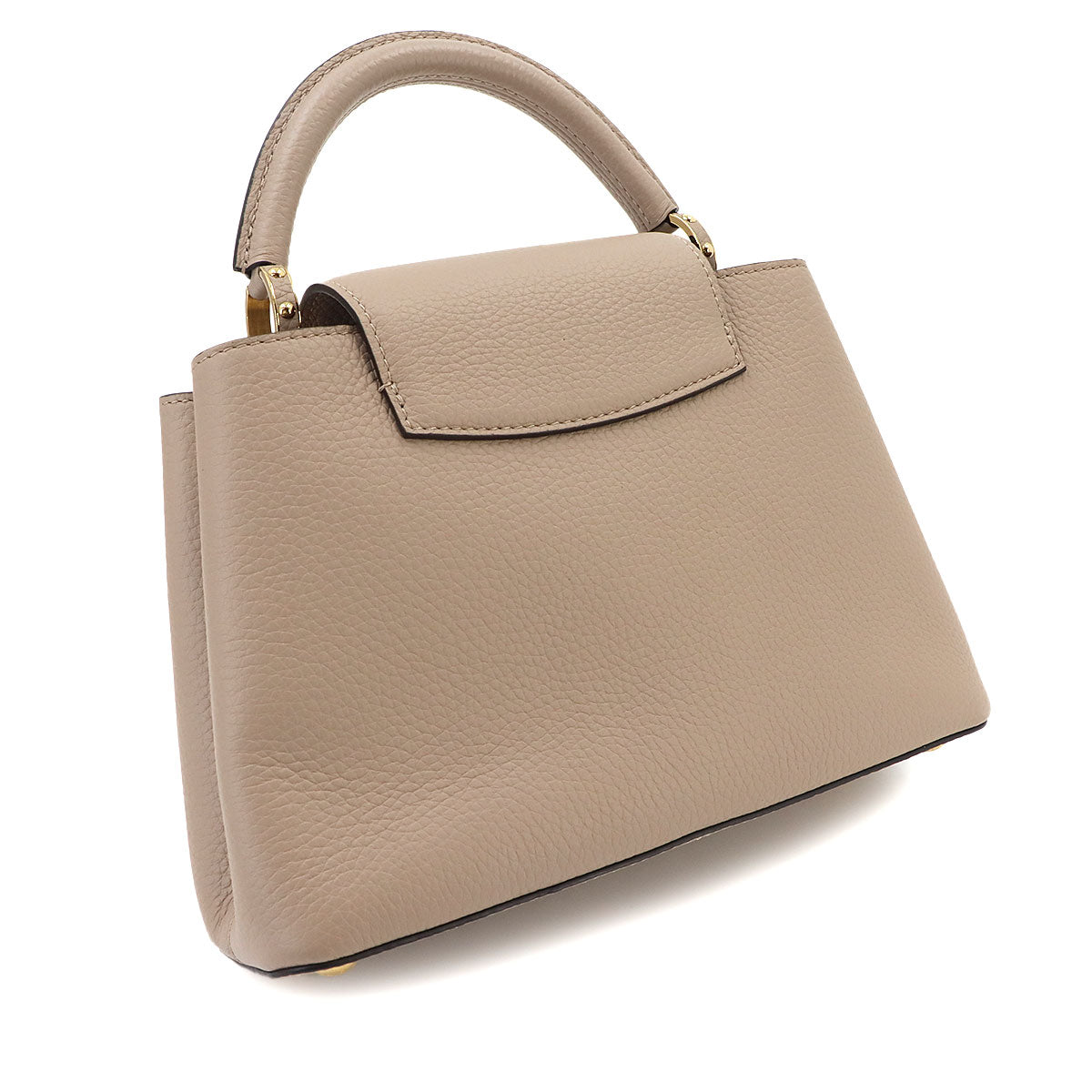 Capucines BB Hand Shoulder Bag Taurillon Leather Galet