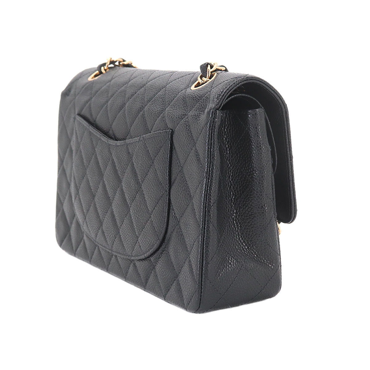 Matelasse 25 Chain Shoulder Bag Leather Black A01112
