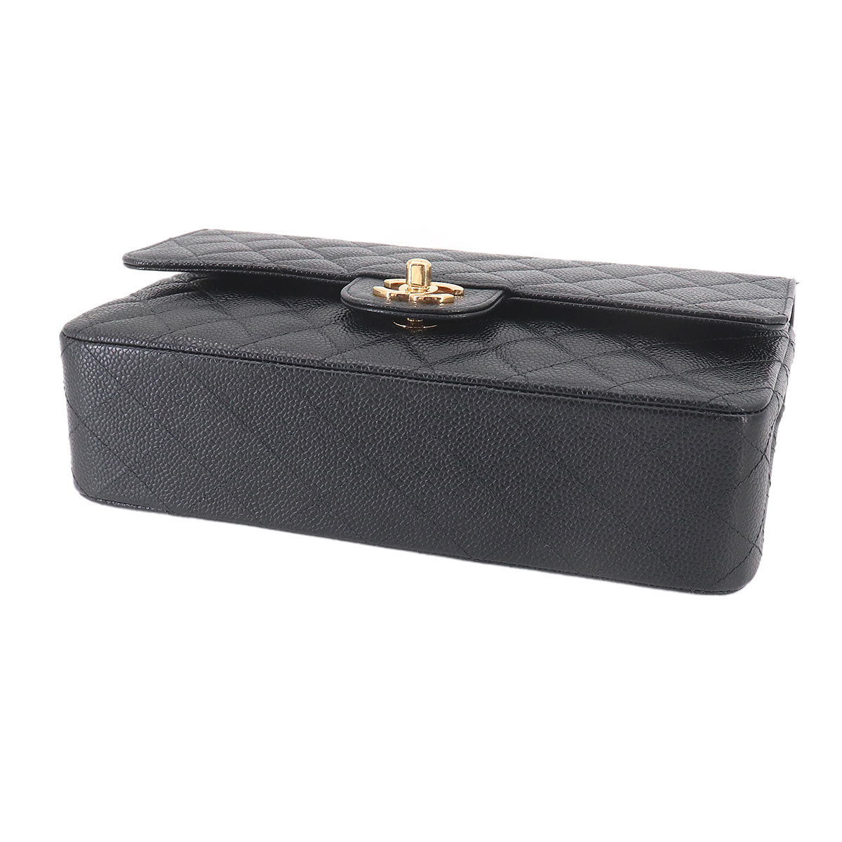 Matelasse 25 Chain Shoulder Bag Leather Black A01112