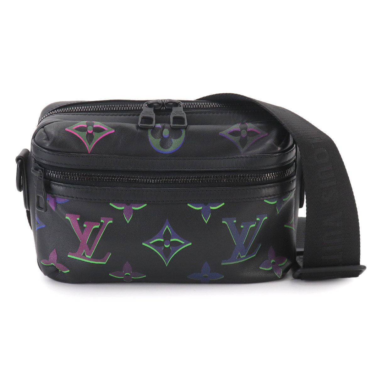 Comet Messenger PM Shoulder Bag Leather Black M22495