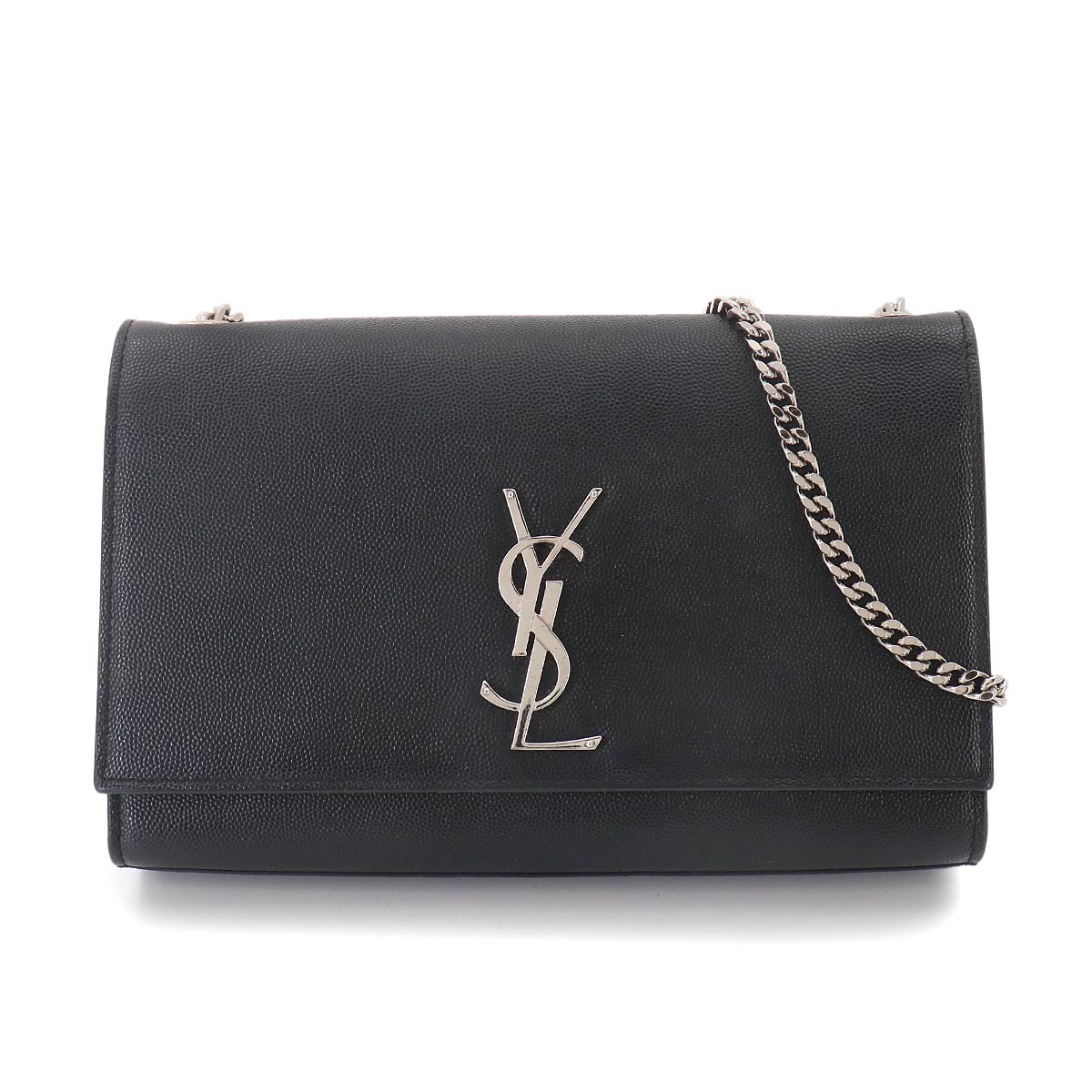 Kate Medium Chain Shoulder Bag Leather Black 364021