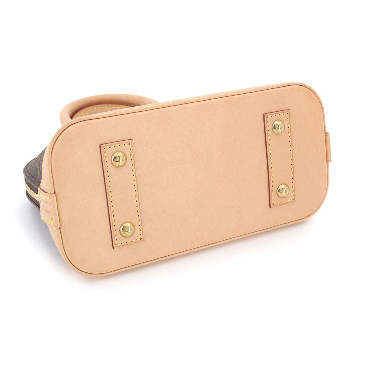 Monogram Alma BB Hand Shoulder Bag Leather Brown M53152
