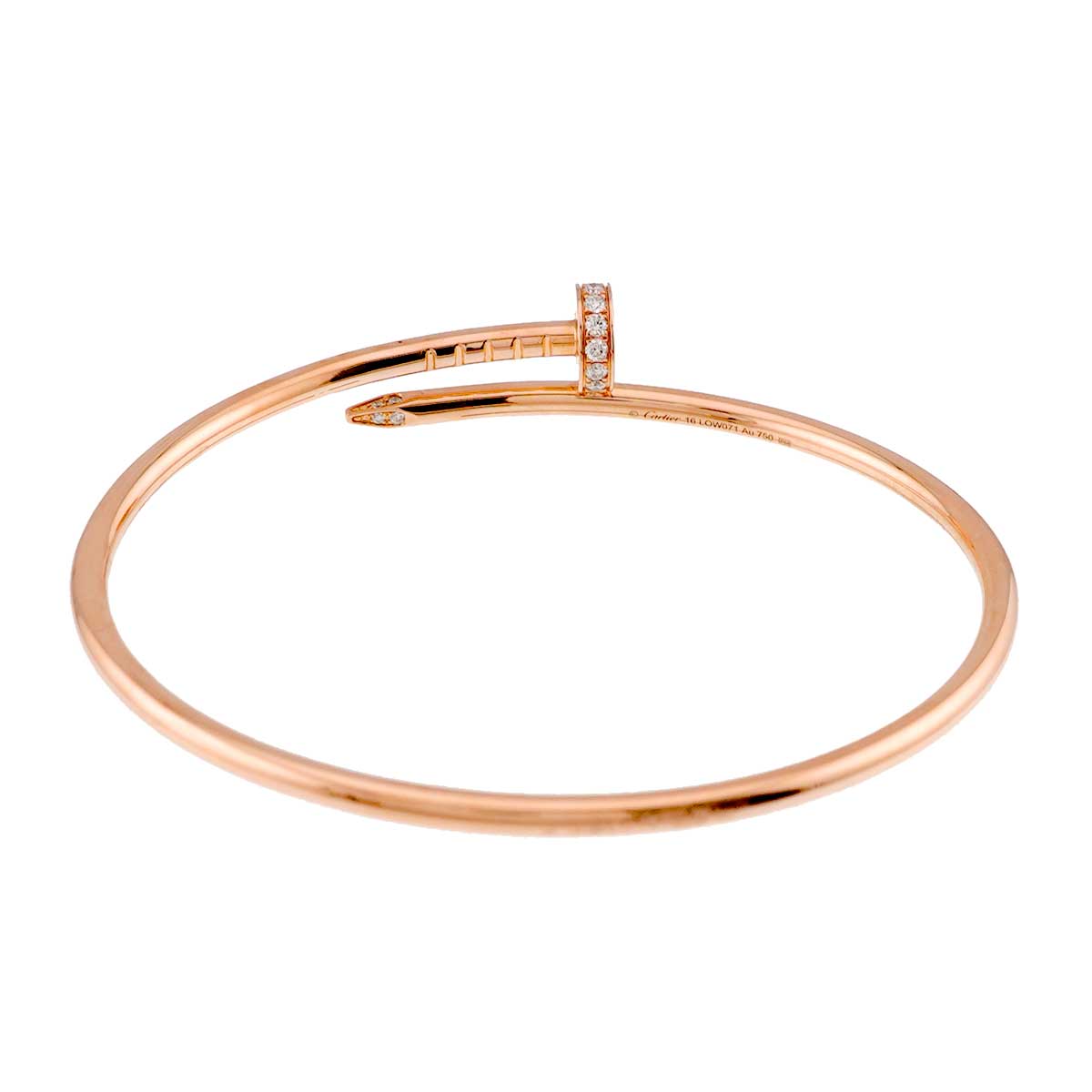 Juste Un Clou Diamond Bracelet SM 18K PG 750 size16