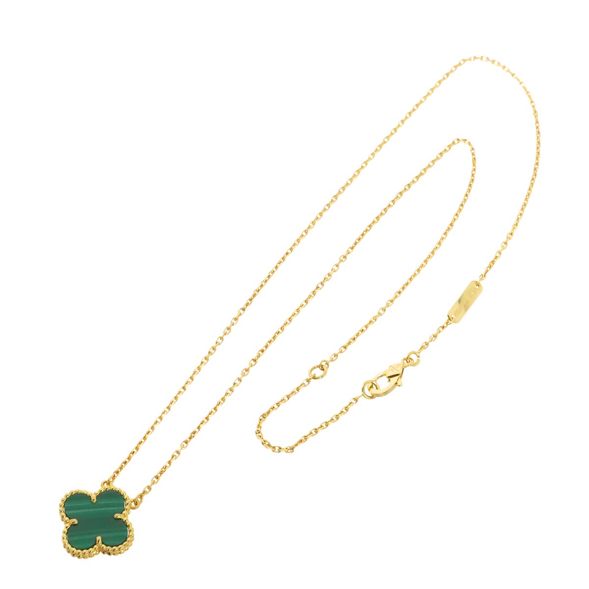 Vintage Alhambra Malachite Necklace 18K YG 750