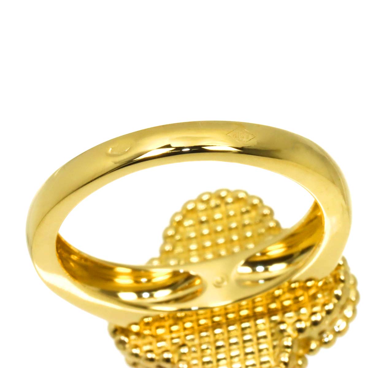 Alhambra onyx Diamond Ring 18K YG size48 4.5(US)