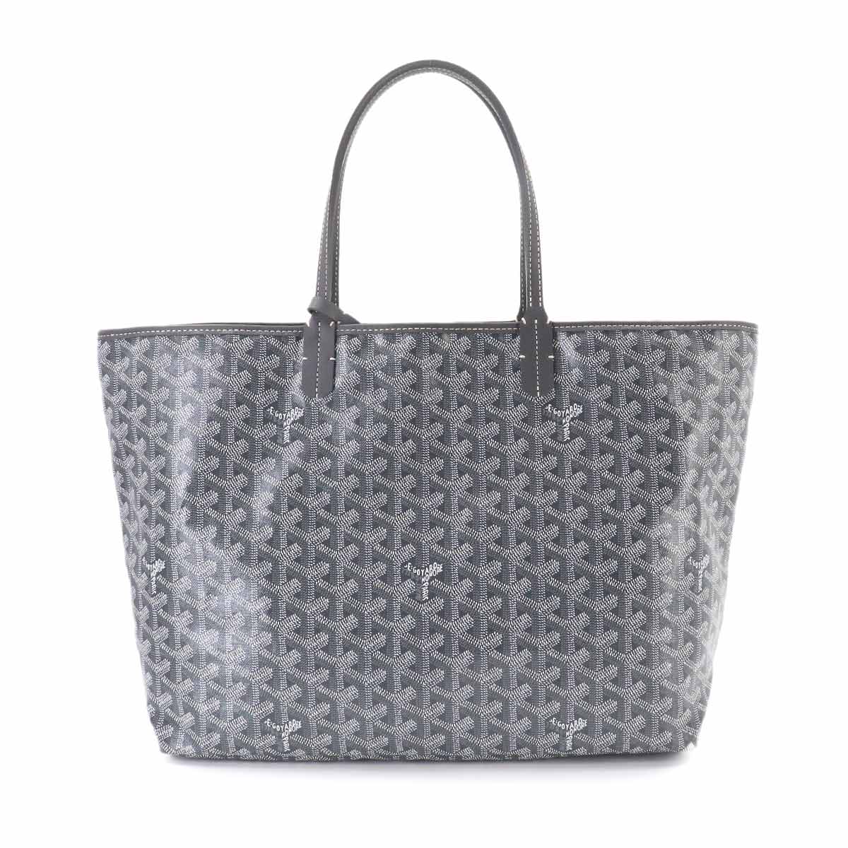 Saint Louis PM Tote Bag PVC Leather Gray Herringbone Unisex