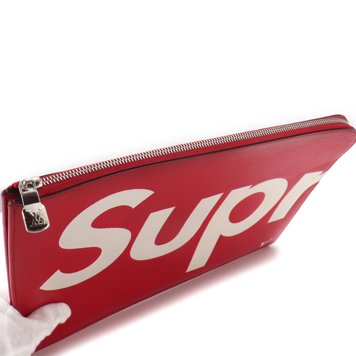 Supreme Epi Pochette Jour GM Clutch Bag Red White M67722
