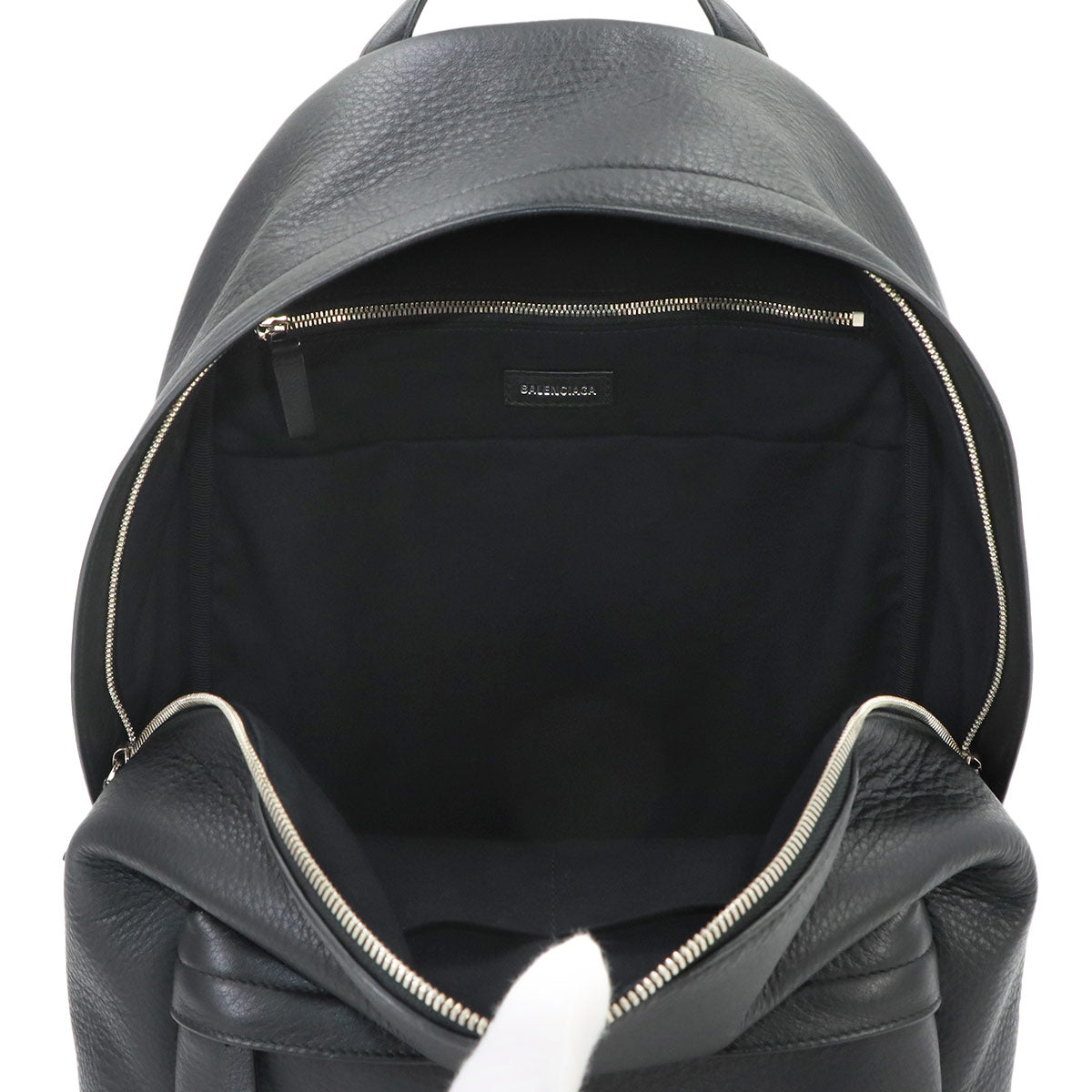 Everyday Backpack Leather Black White 552374