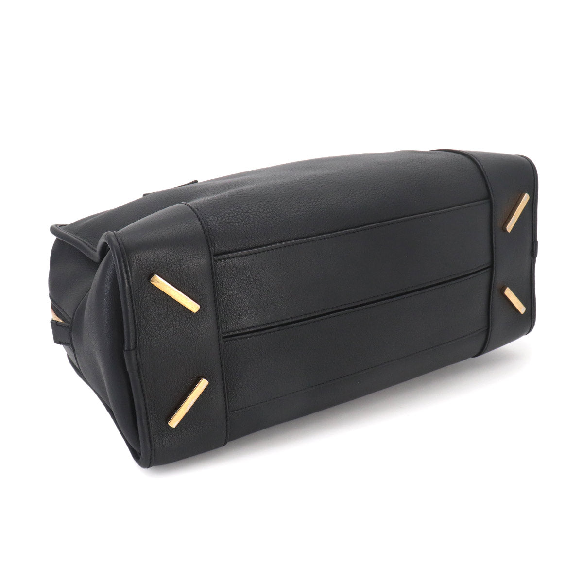 Amazona 36 Hand Bag Leather Black Anagram Purse