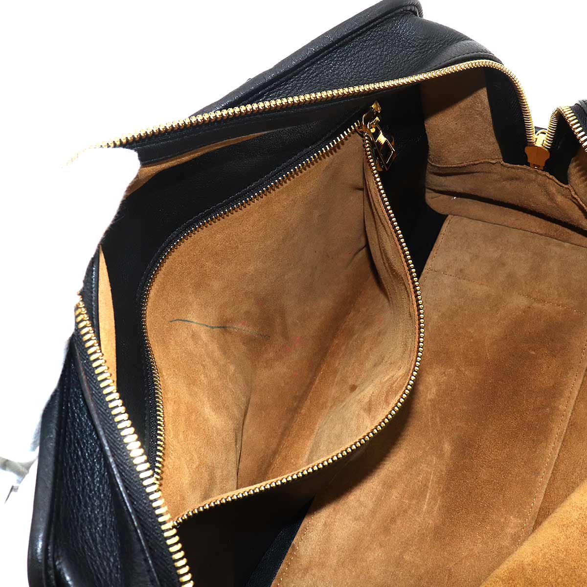 Amazona 36 Hand Bag Leather Black Anagram Purse