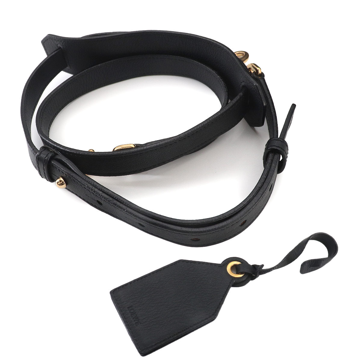 Amazona 36 Hand Bag Leather Black Anagram Purse