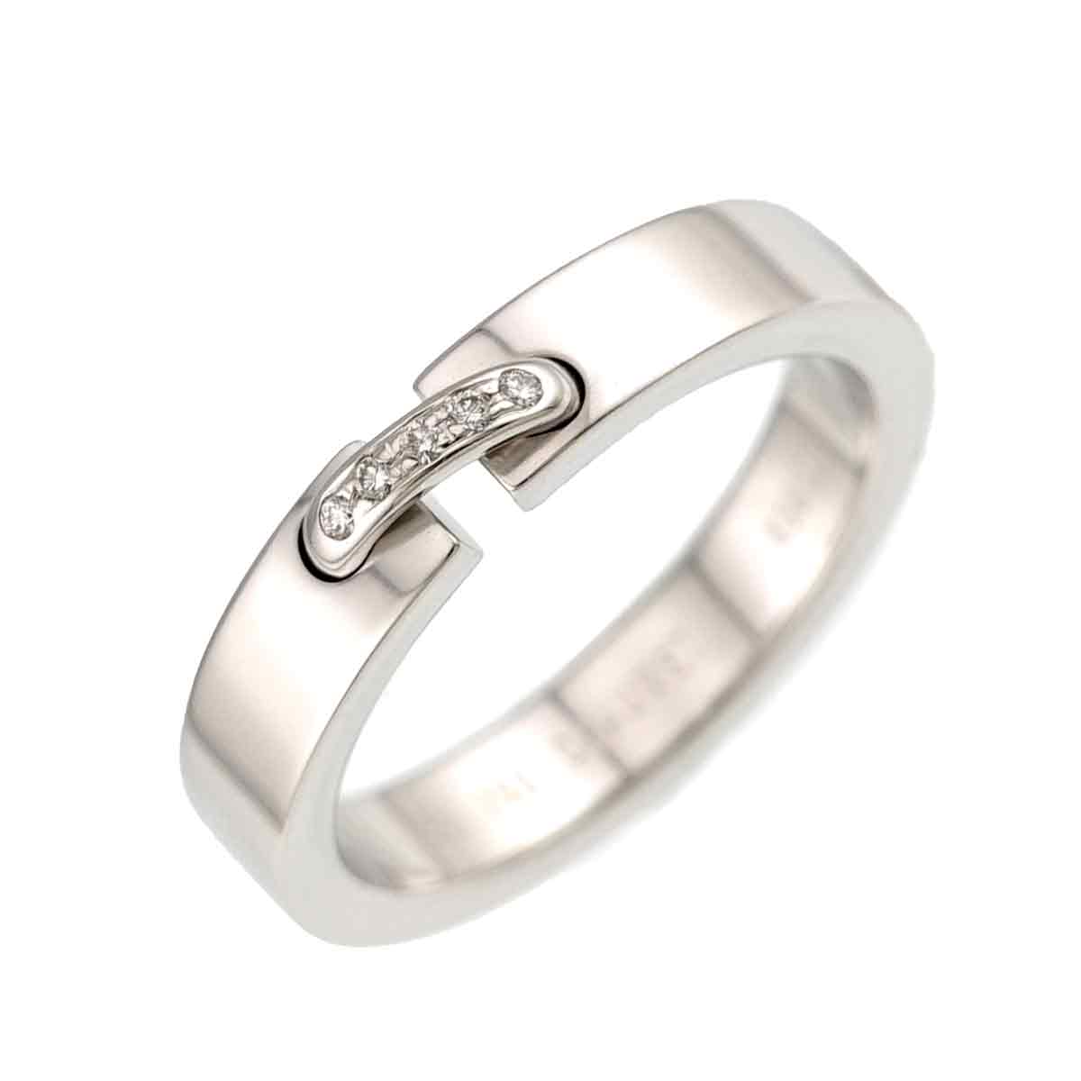 Liens Diamond Ring 18K White Gold 750 size52 5.75-6(US)