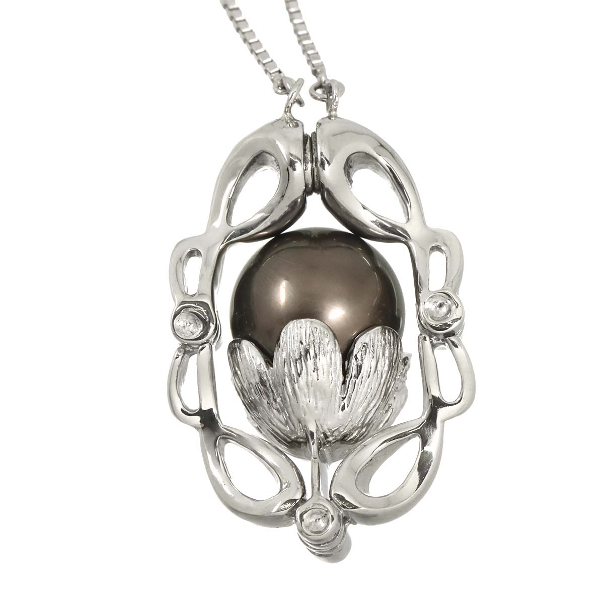 South Sea pearl 11.2mm Diamond 0.17ct Necklace Pt Platinum