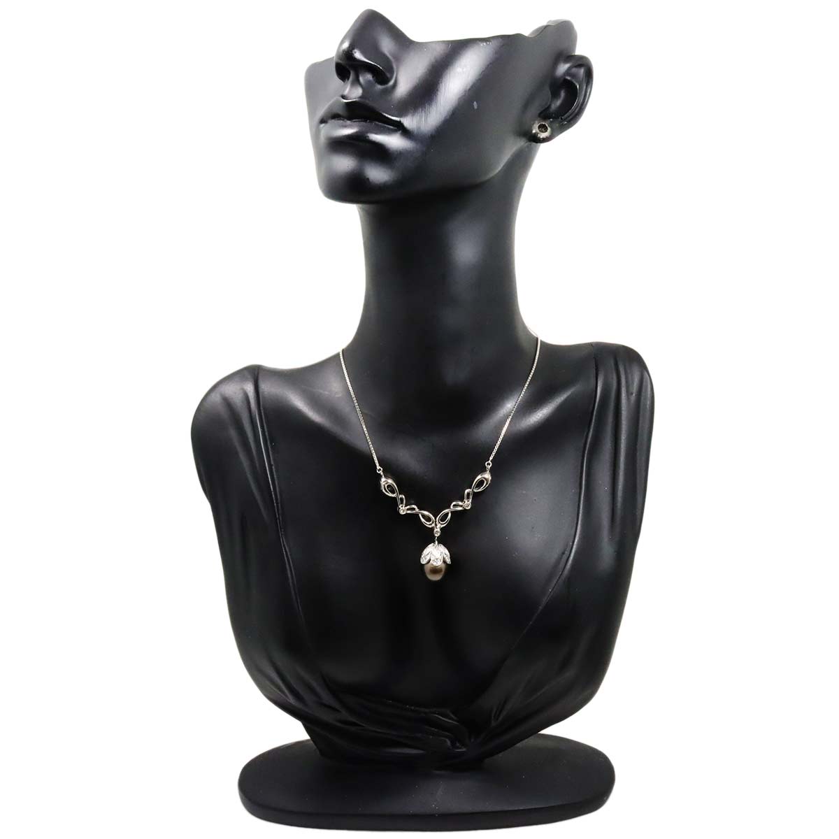 South Sea pearl 11.2mm Diamond 0.17ct Necklace Pt Platinum