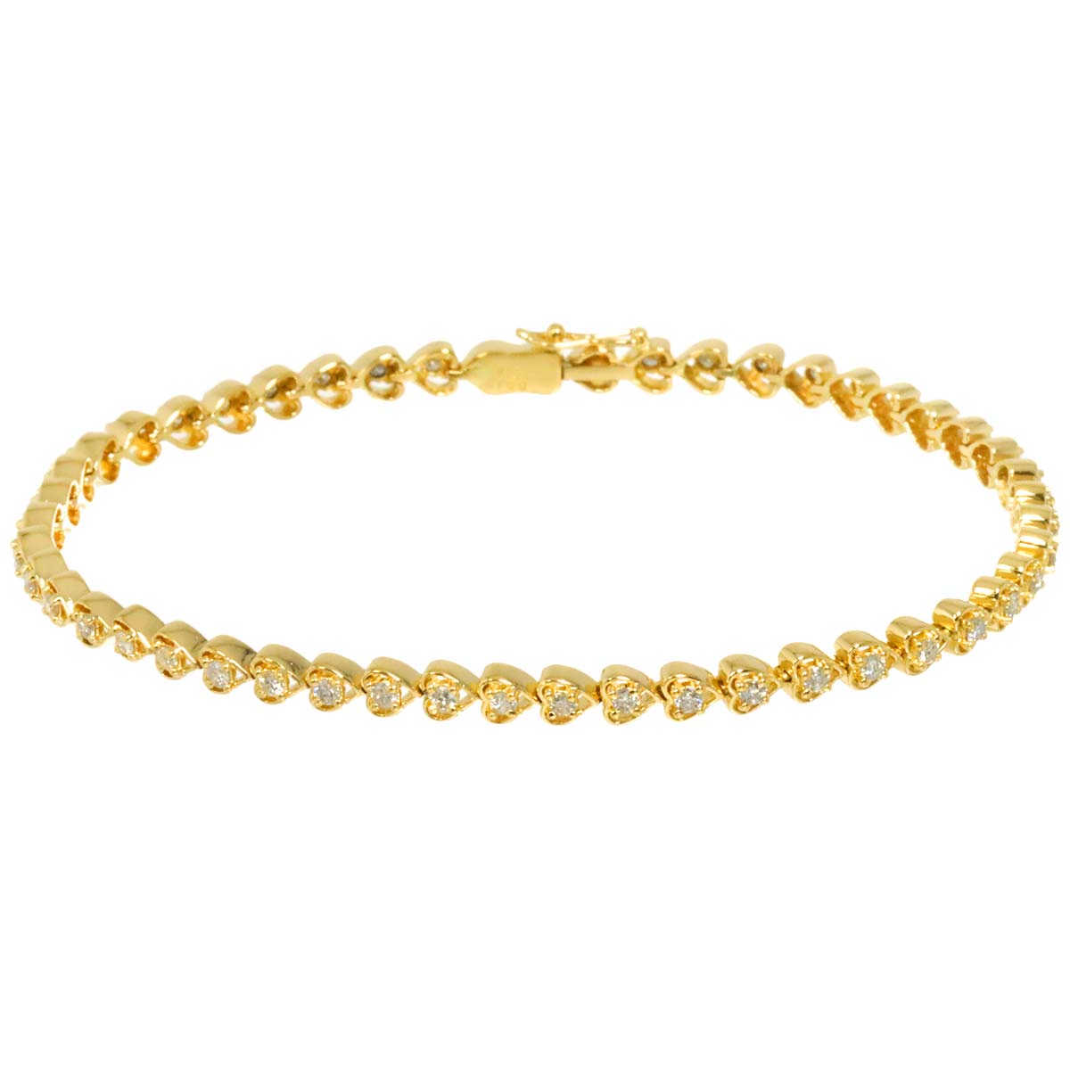 Diamond 1.00ct Bracelet K18 YG Yellow Gold 750