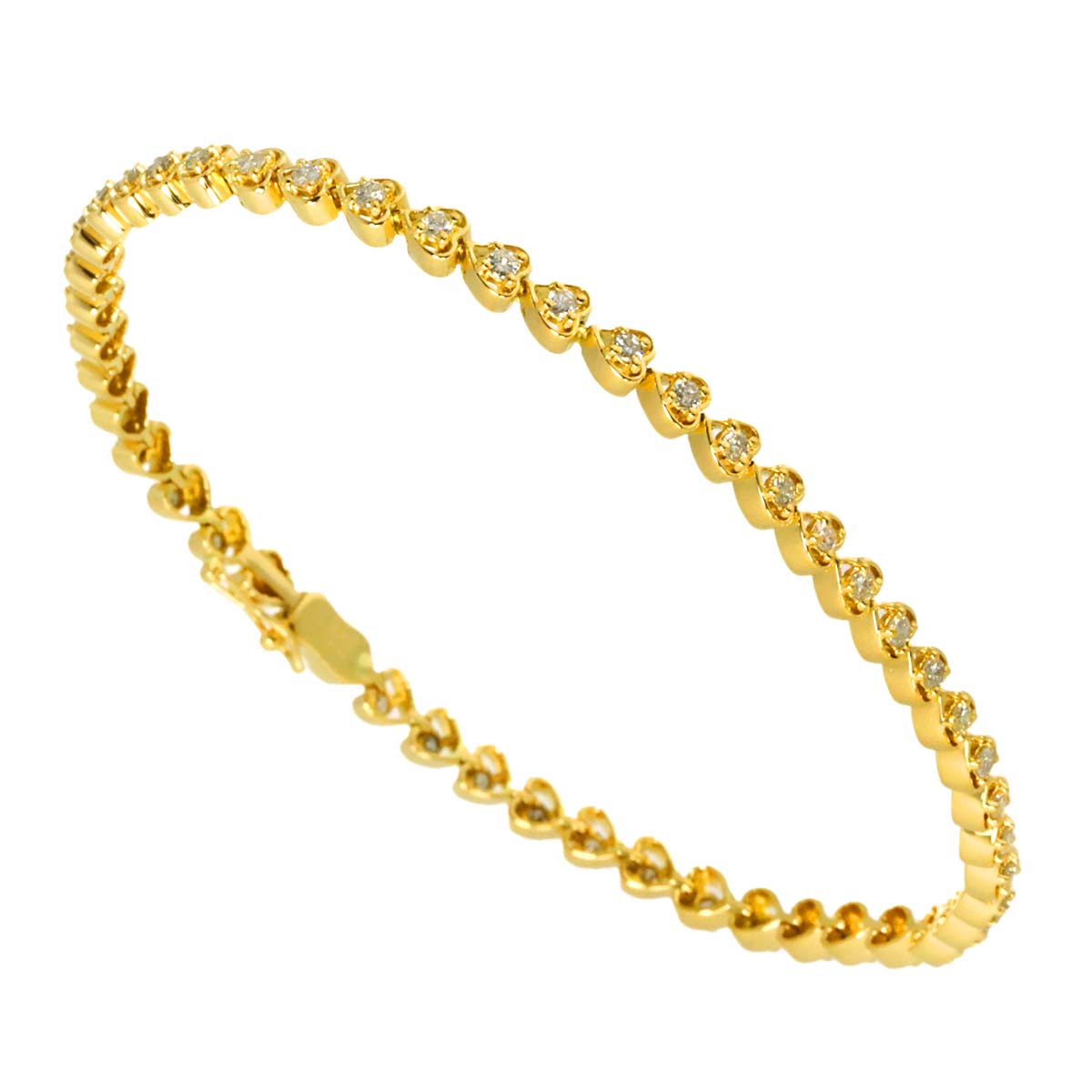Diamond 1.00ct Bracelet K18 YG Yellow Gold 750
