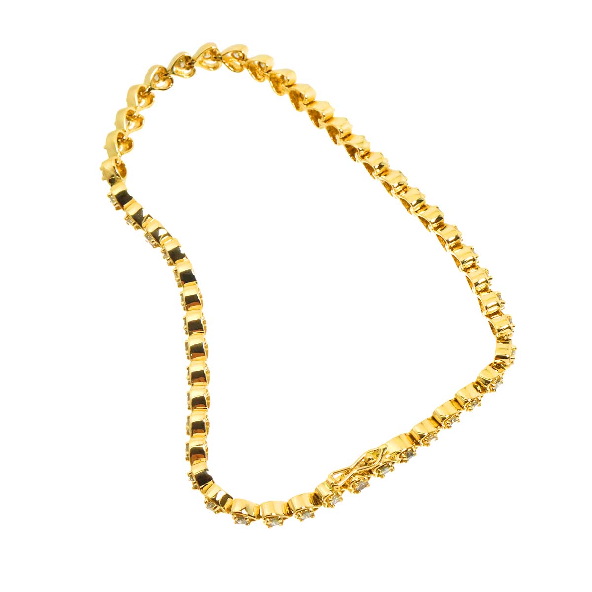 Diamond 1.00ct Bracelet K18 YG Yellow Gold 750