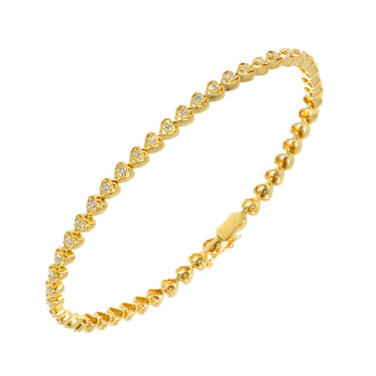 Diamond 1.00ct Bracelet K18 YG Yellow Gold 750