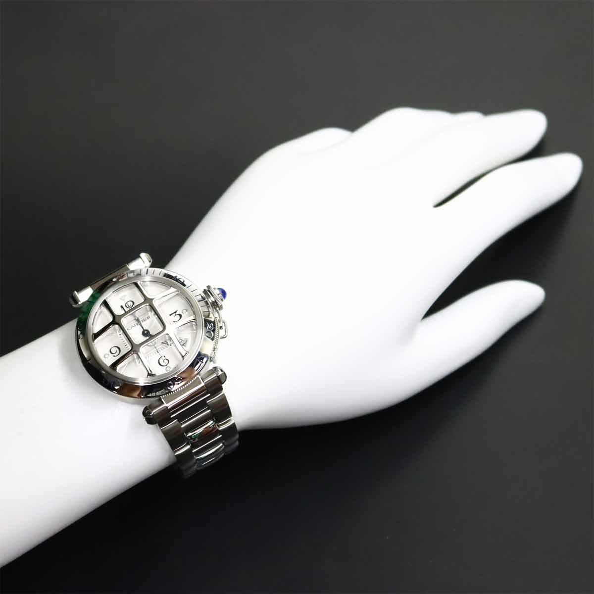 Pasha 38mm Grid W31059H3 Date Automatic Silver Dial Mens