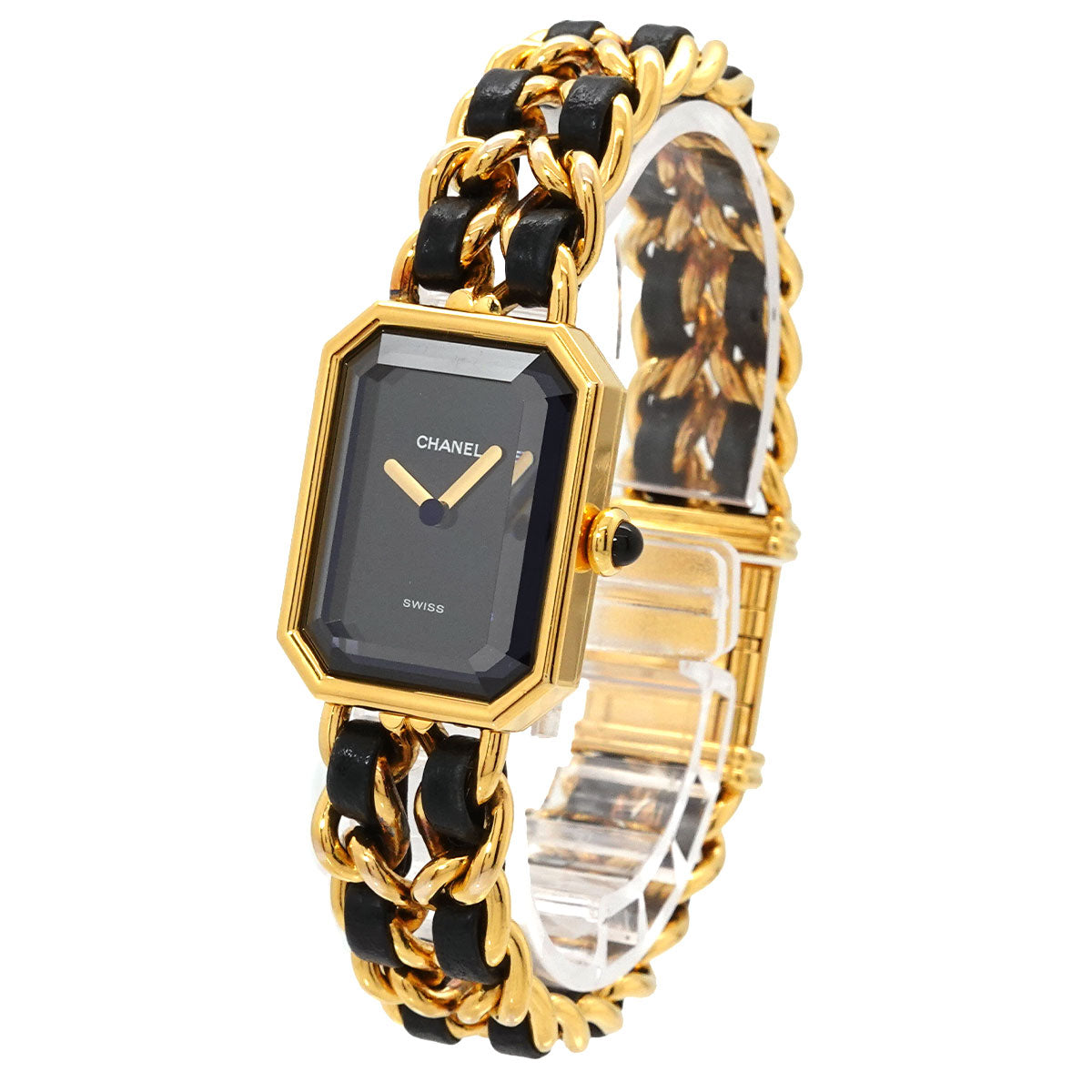 Premiere Size L H0001 Vintage Quartz Black Dial Ladies Watch