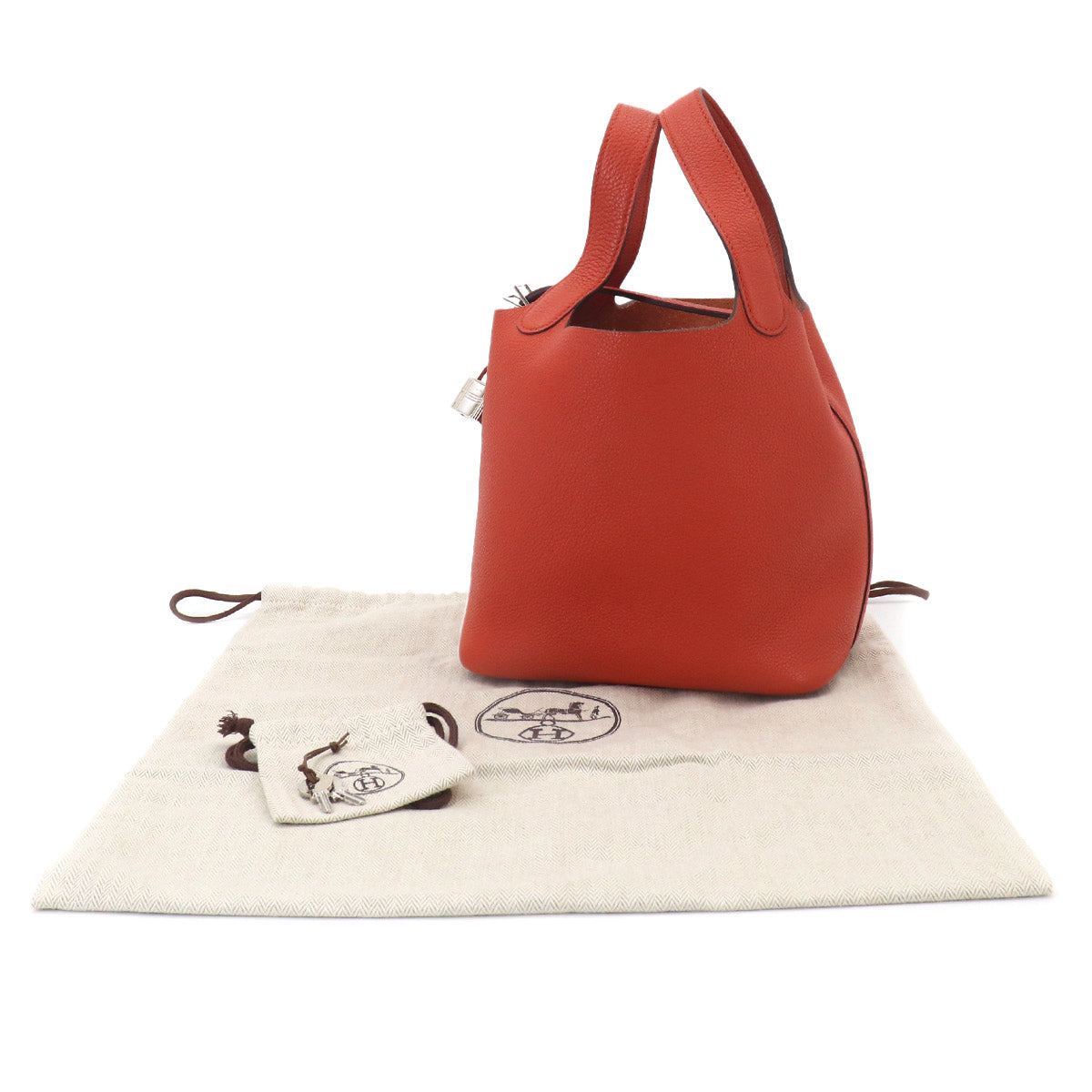 Picotin Lock PM Hand Bag Taurillon Clemence Terre Battue Purse