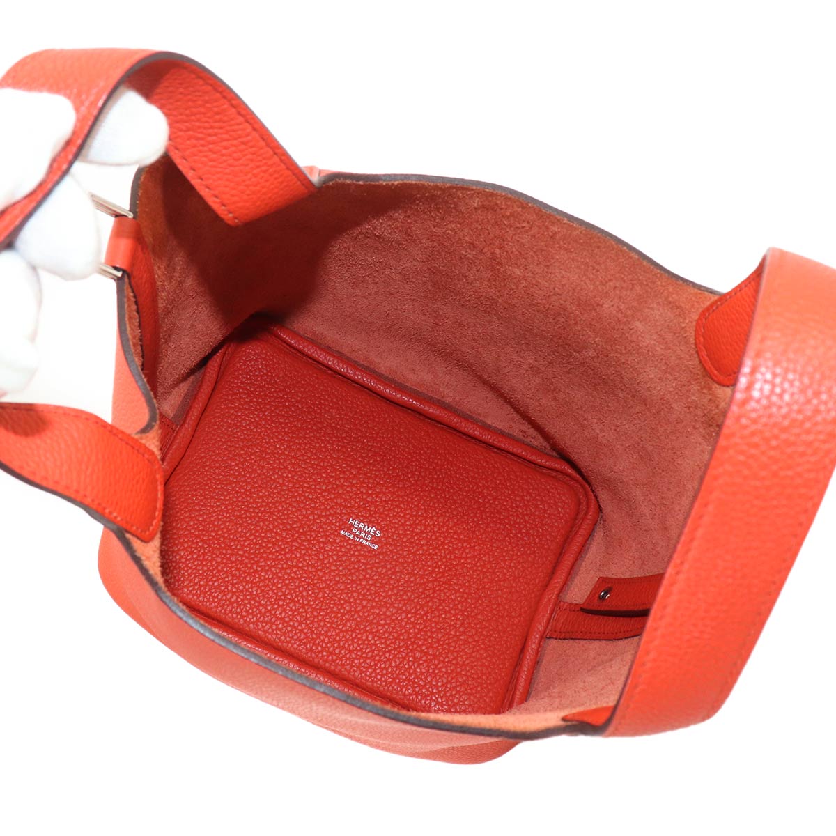 Picotin Lock PM Hand Bag Taurillon Clemence Terre Battue Purse