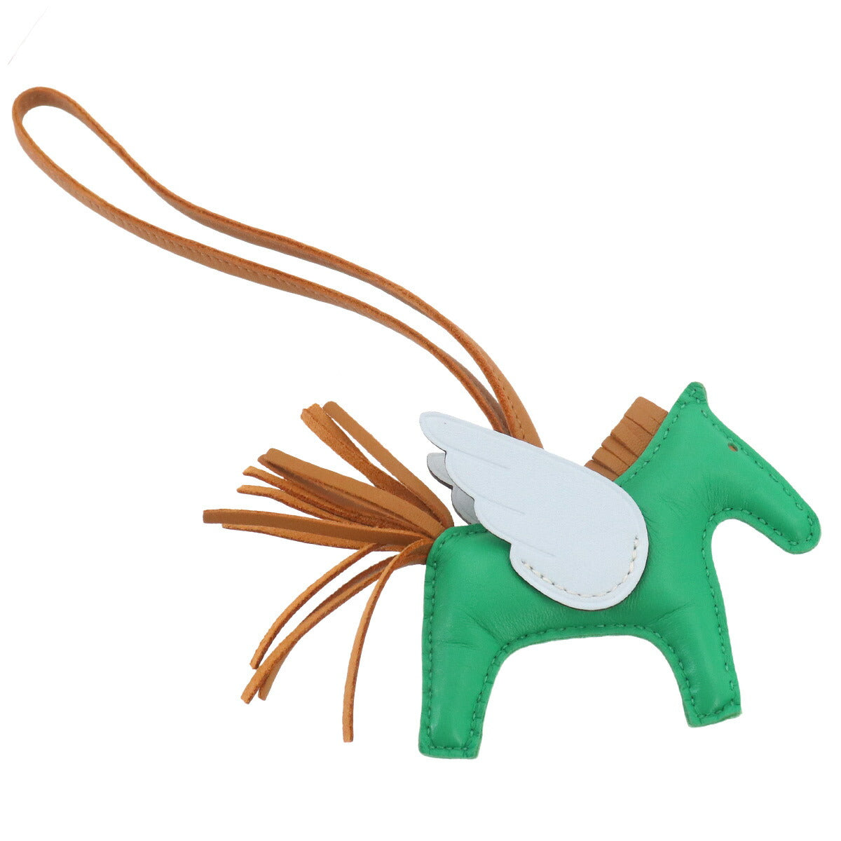 Rodeo Pegasus PM Bag Charm Agneau Milo Menthe Sesame Bleu Brumu