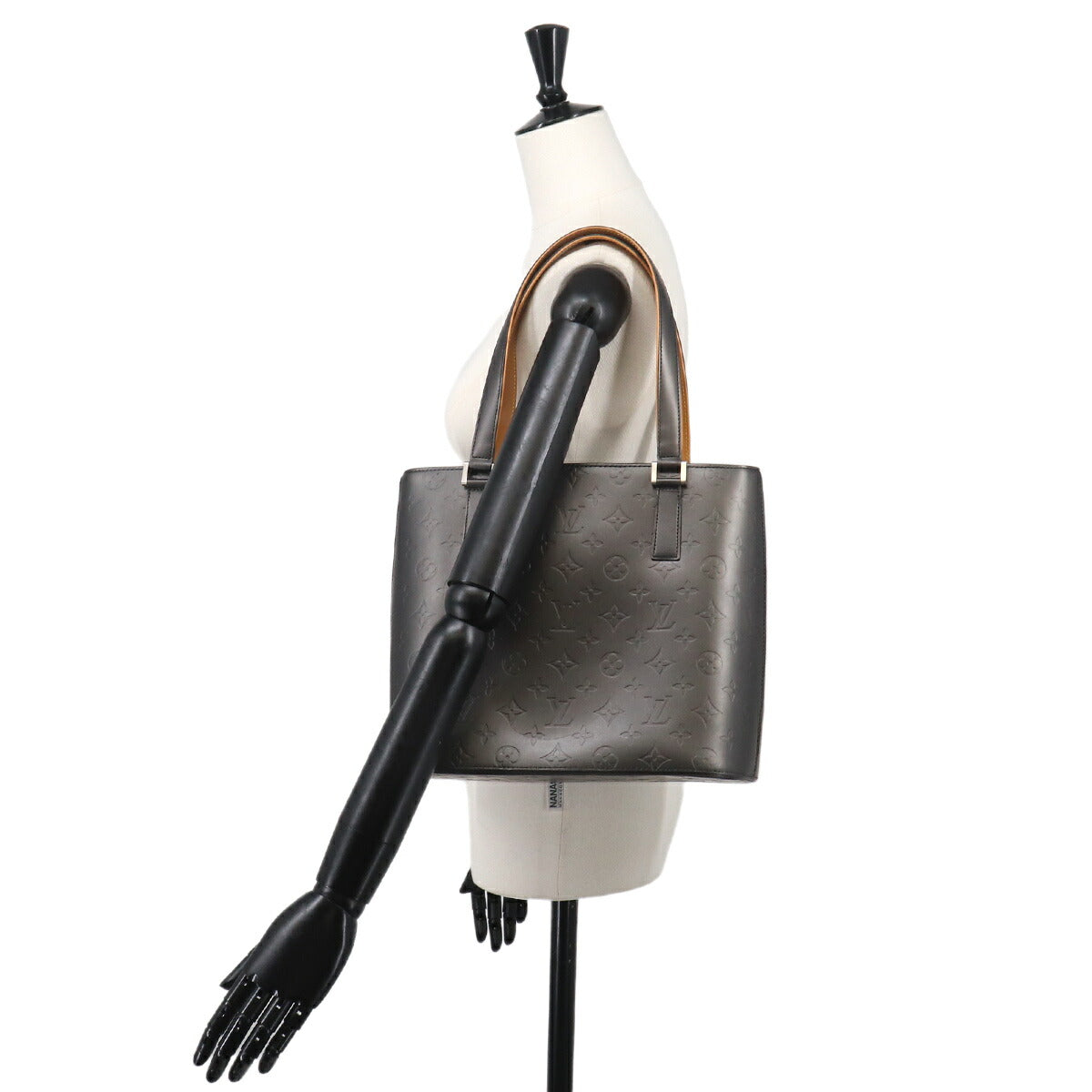 Monogram Mat Stockton Tote Bag Noir Leather M55112