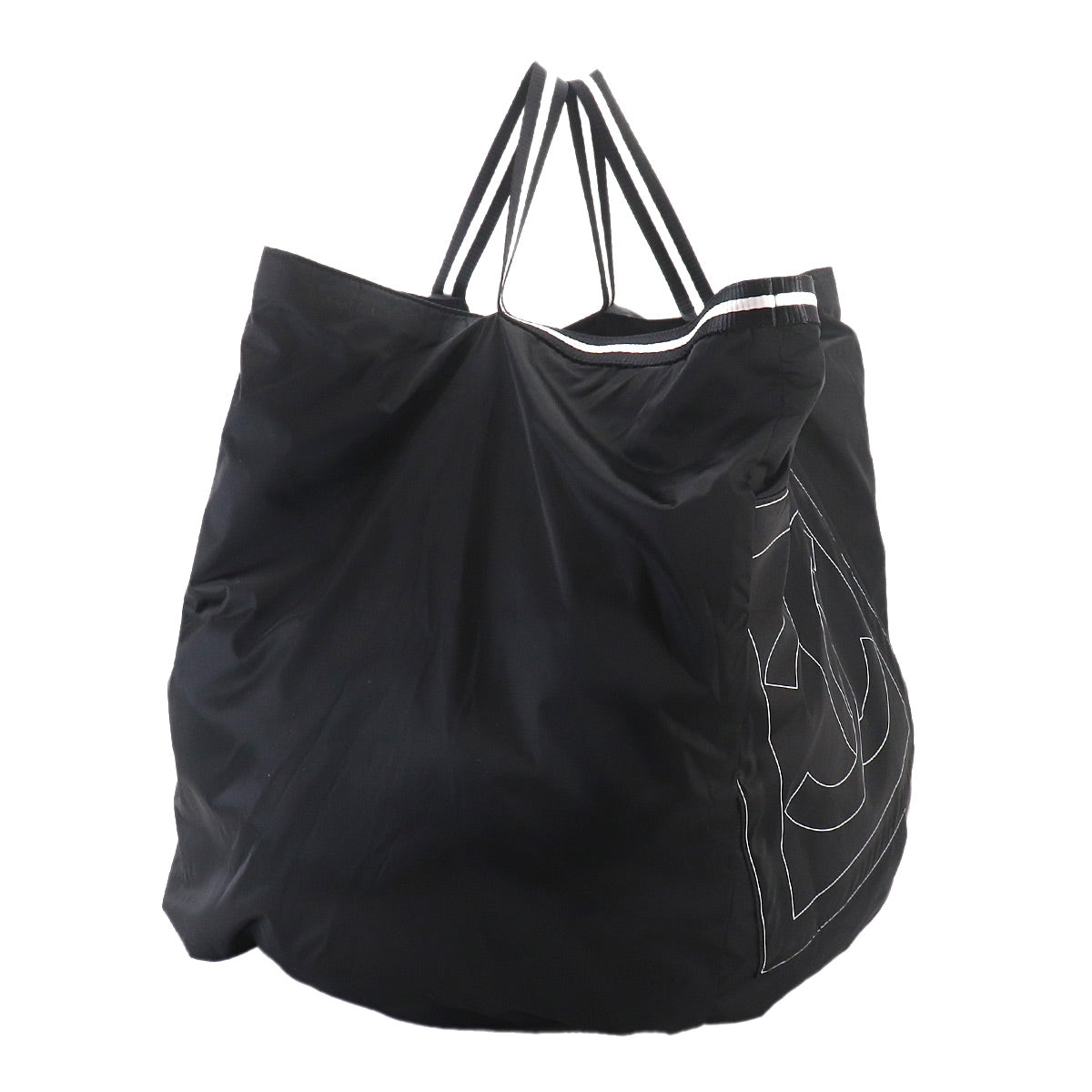 Sports Line Tote Bag Nylon Black White