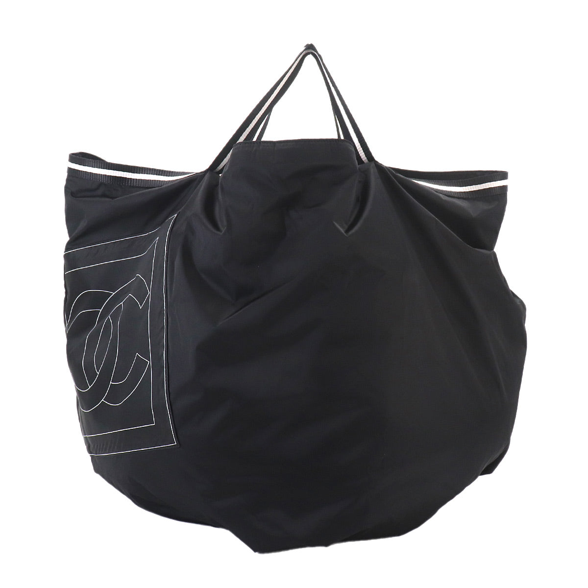Sports Line Tote Bag Nylon Black White