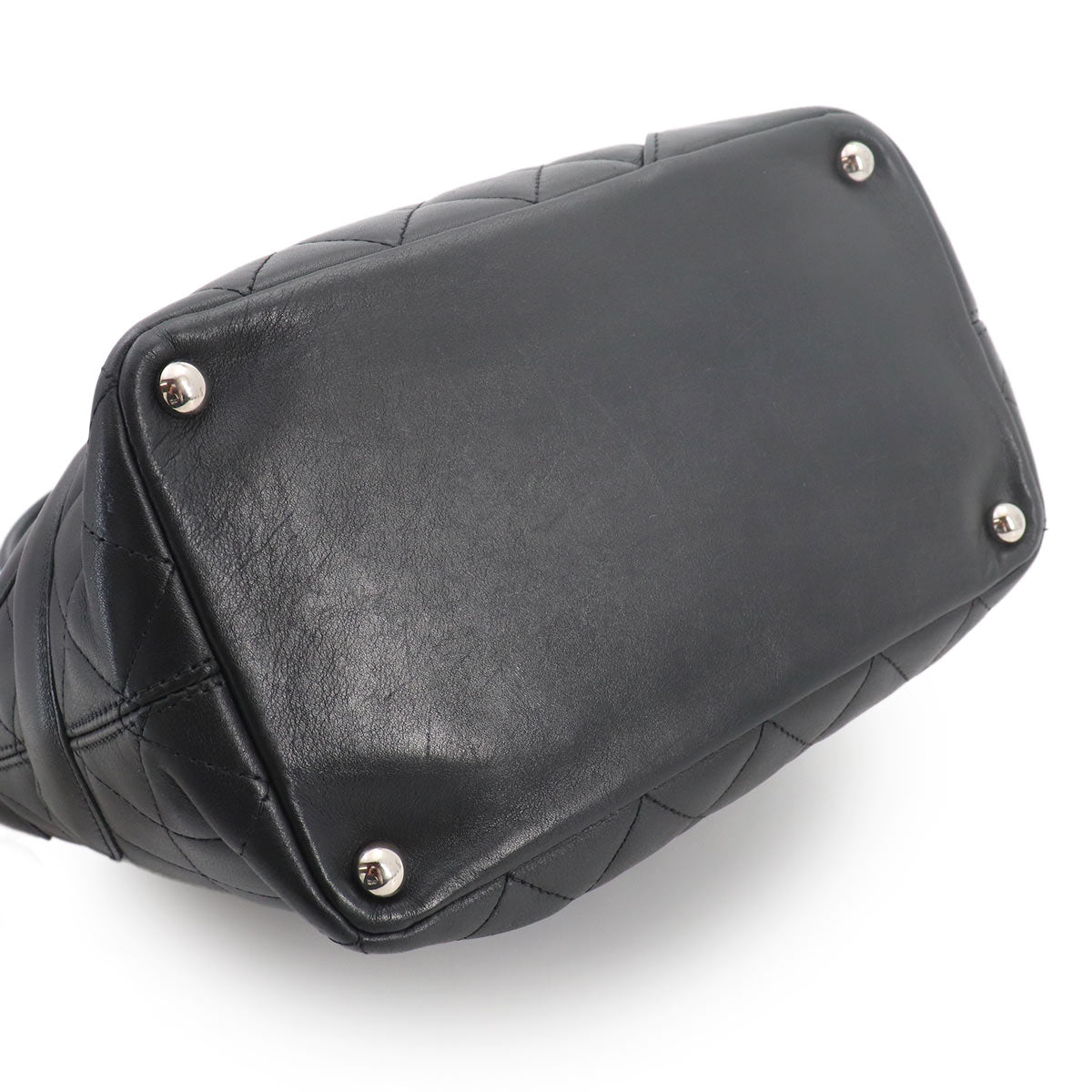 Cambon Line Medium Tote Bag Leather Enamel Black A25167 Purse