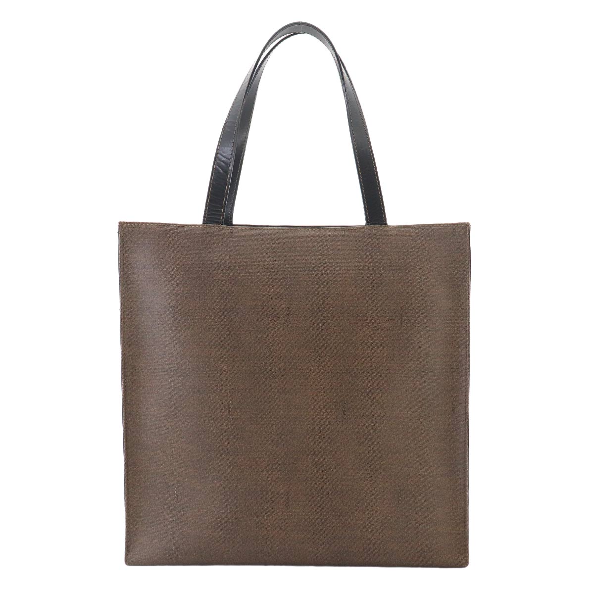 Tote Bag PVC Leather Brown Black Purse Vintage