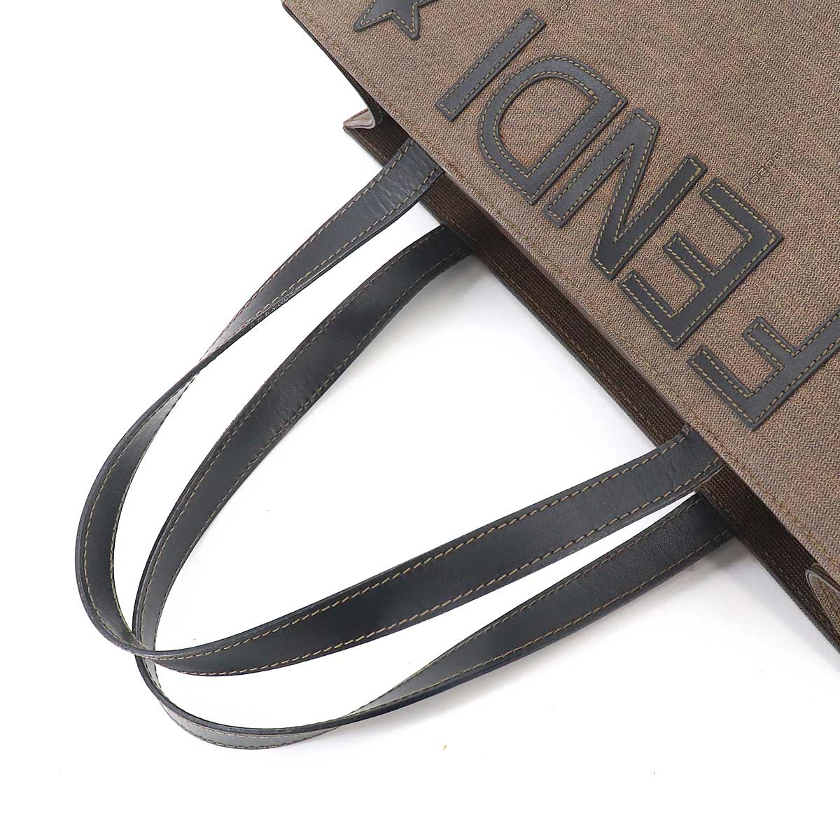 Tote Bag PVC Leather Brown Black Purse Vintage