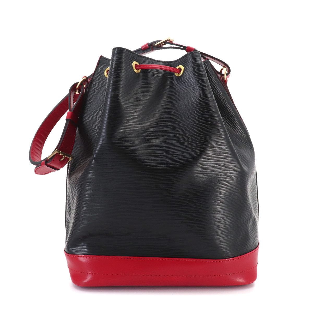 Epi Noe Shoulder Bag Leather Noir Castilian Red M44017