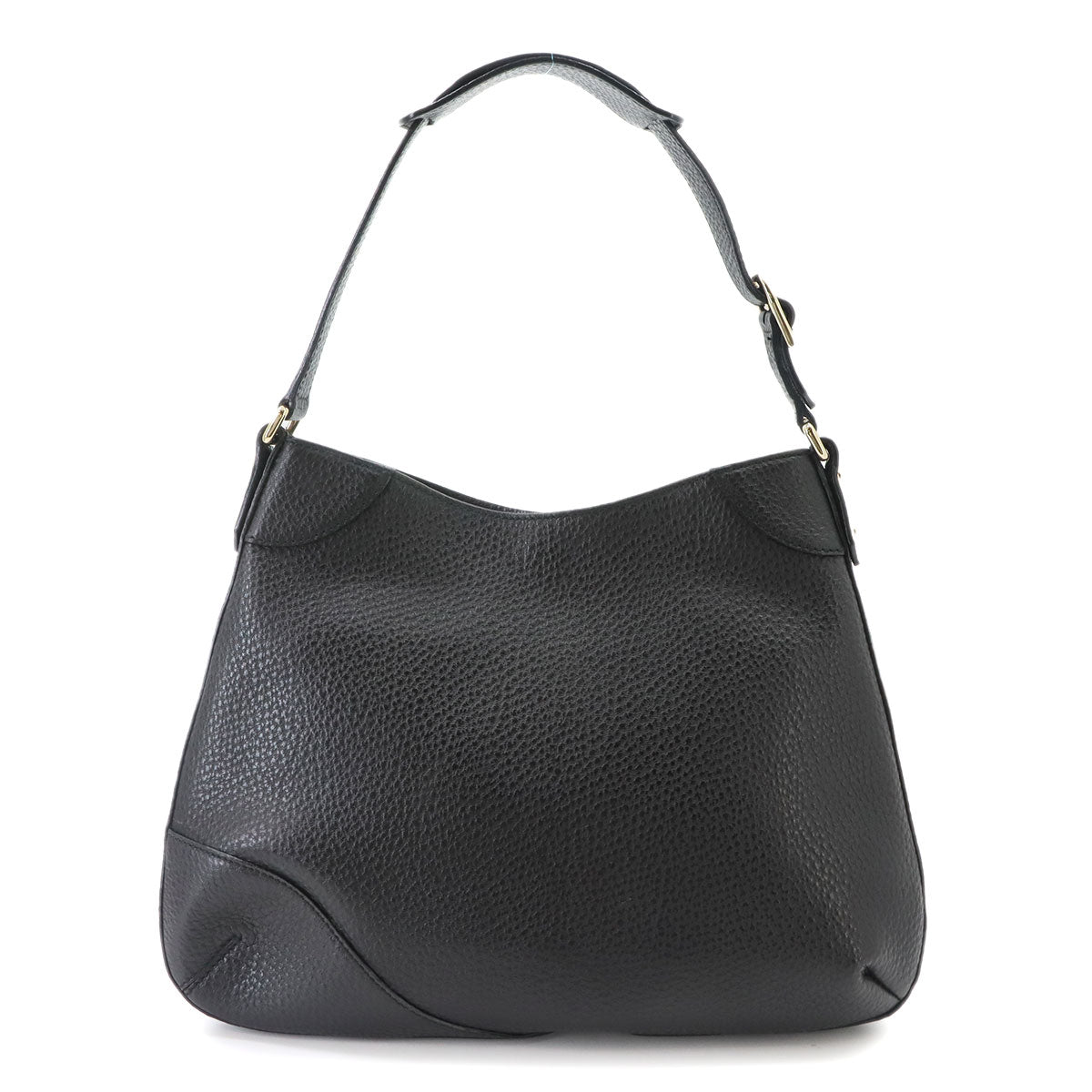Horsebit Shoulder Bag Leather Black 137388 Gold Hardware