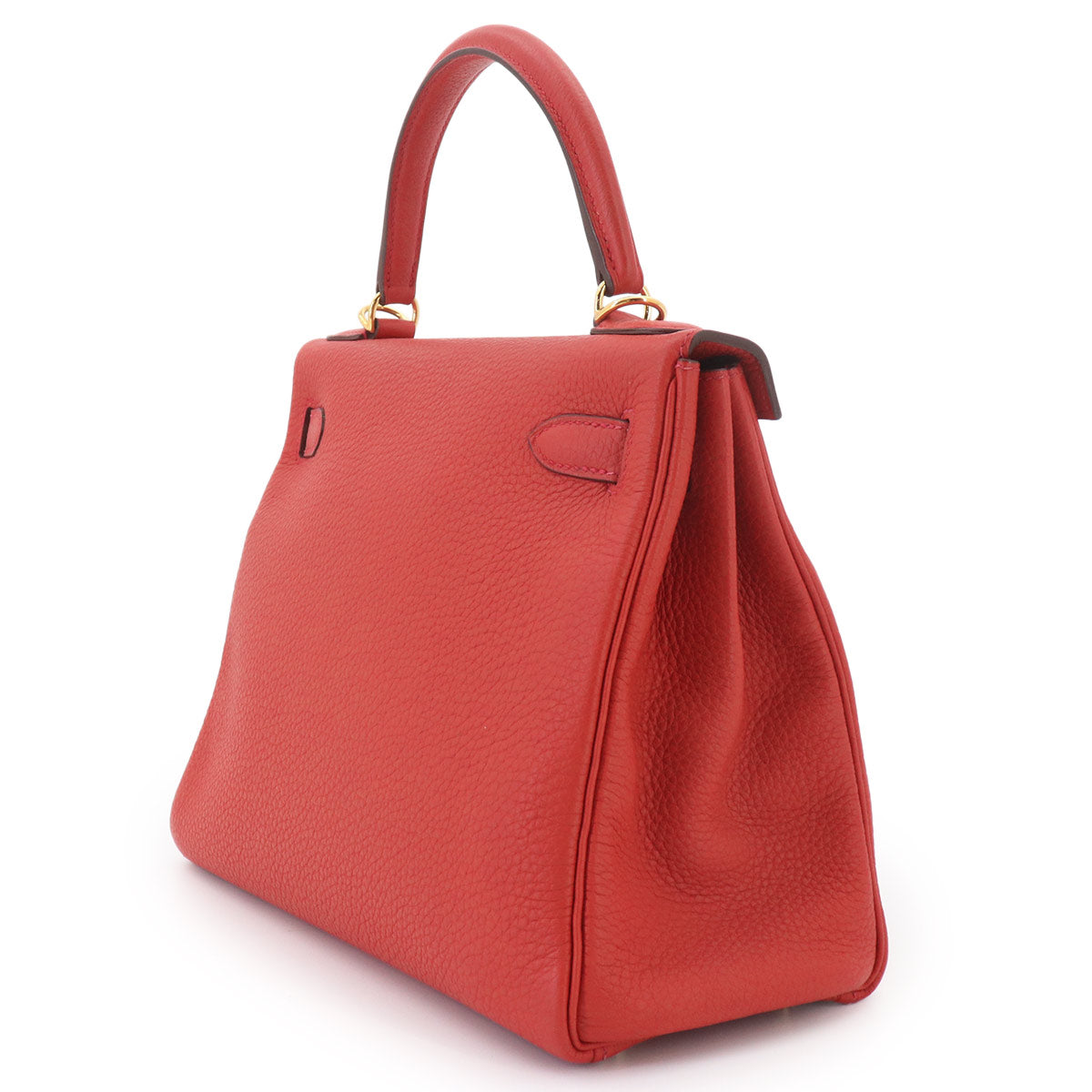 Kelly 28 Taurillon Clemence Red 2way Hand Shoulder Bag